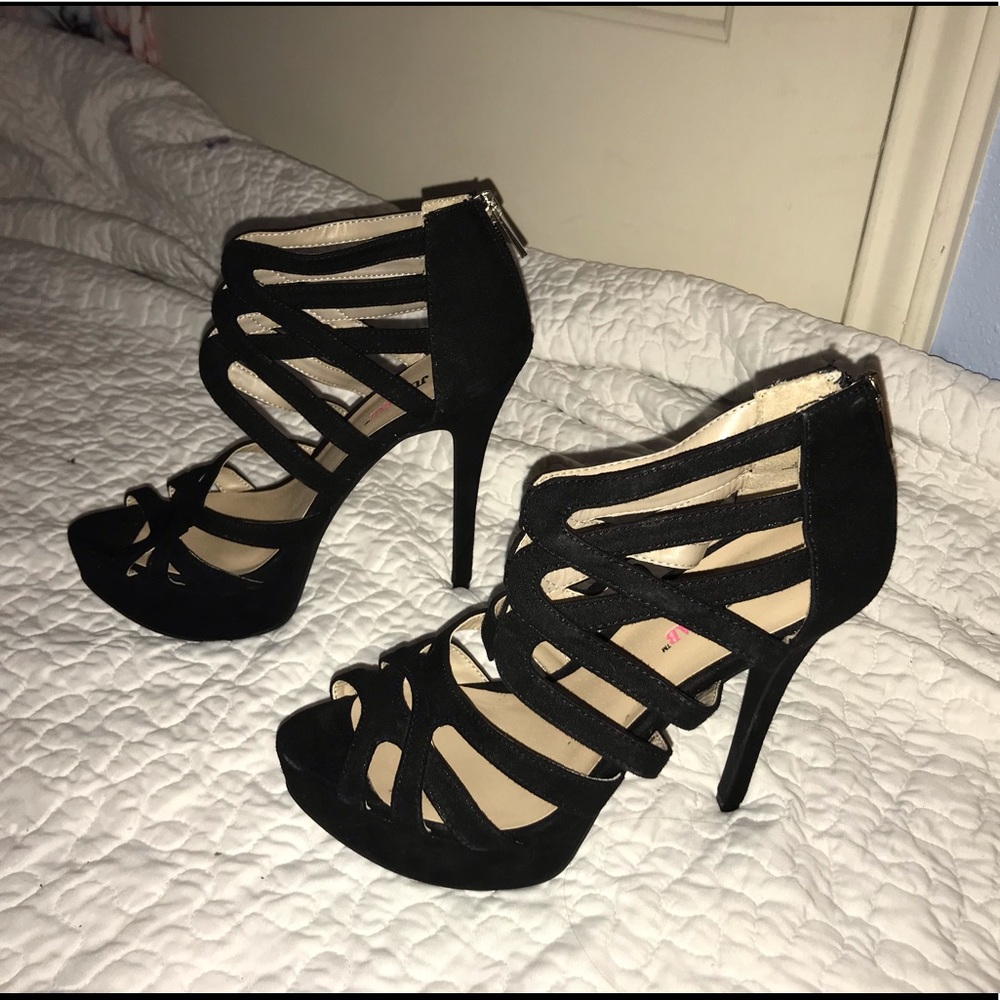 Just fab black platform heels, size 7.5